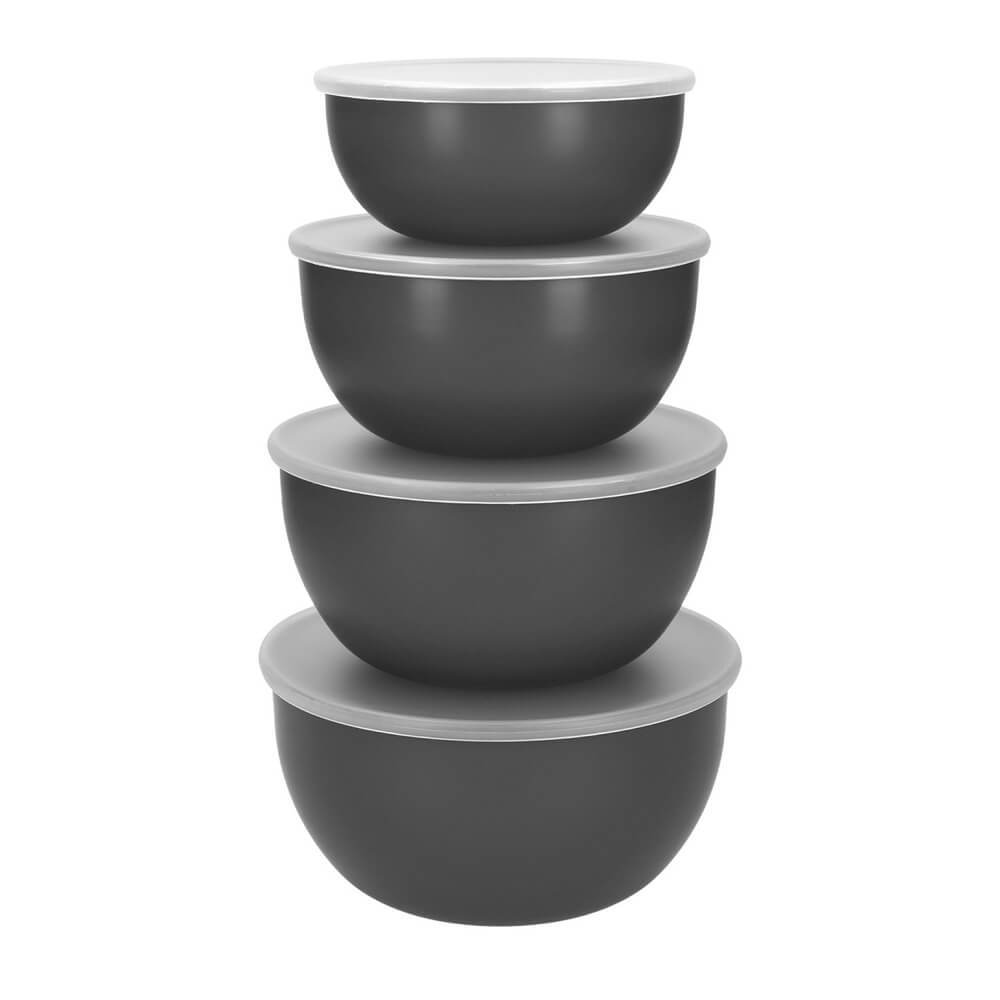 KitchenAid Charcoal Grey 4 Piece Meal Prep Bowl Set with Lids